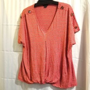 Striped knotted shirt